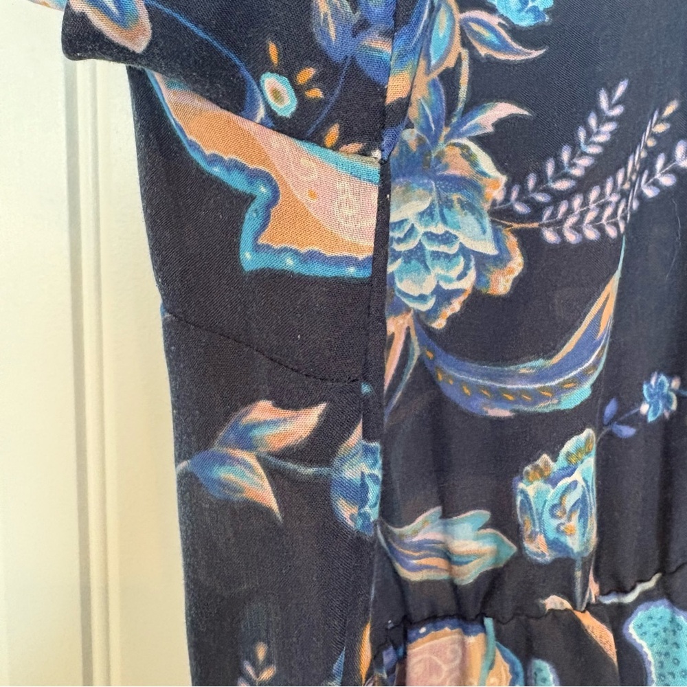 H&M Blue Floral Midi Dress Size 6‎ - Picture 9 of 12